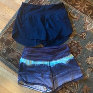 Lululemon bundle of 2 speed up short size 2